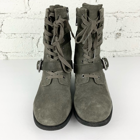 UGG Zia Lace Up Side Zip Waterproof Winter Snow Motto Boots 7 - Picture 5 of 15